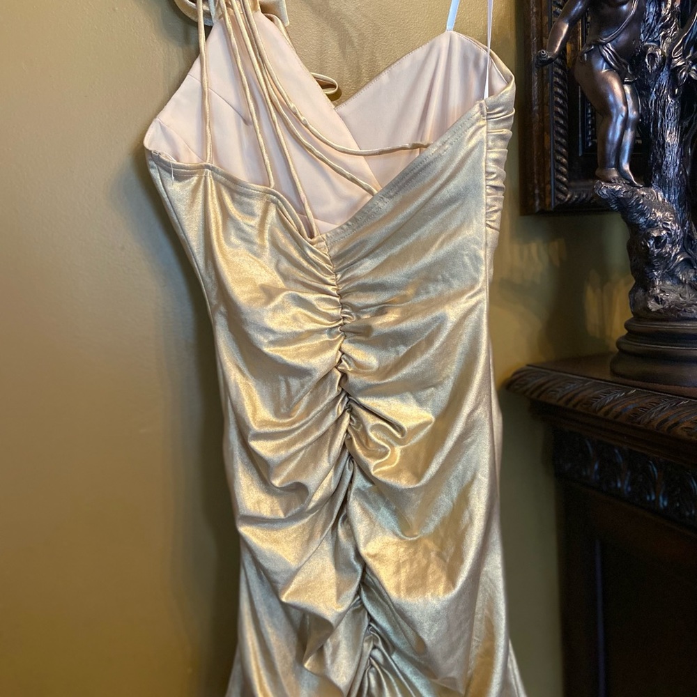 Roberta One Shoulder Rushed Dress - Picture 5 of 9